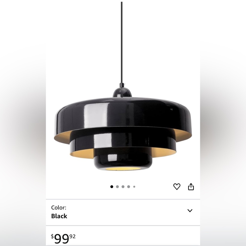 Black Modern Pendant Light